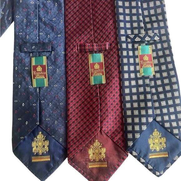 Equestrian Firenze Made in Italy Lot of 3 Silk Mens Neck Ties‎ - Picture 1 of 6